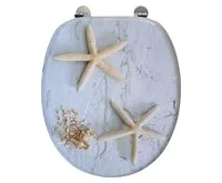AQUALINE FUNNY WC sedátko s potiskem mořská hvězda, bílá (1)