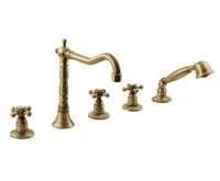 SAPHO ANTEA pětiprvková baterie na okraj vany s retro hubicí, bronz SAPHO ANTEA pětiprvková baterie na okraj vany s retro hubicí, bronz
