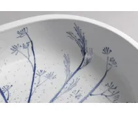 SAPHO PRIORI keramické umyvadlo na desku, 60x40cm, bílá s modrým vzorem (6)