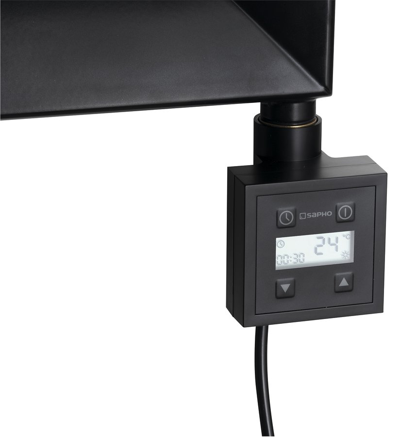 SAPHO KTX topná tyč s termostatem, 800 W, černá mat