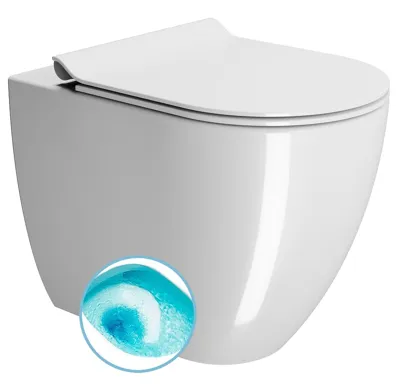 GSI PURA WC mísa stojící, Swirlflush, 36x55cm, spodní/zadní odpad, bílá ExtraGlaze