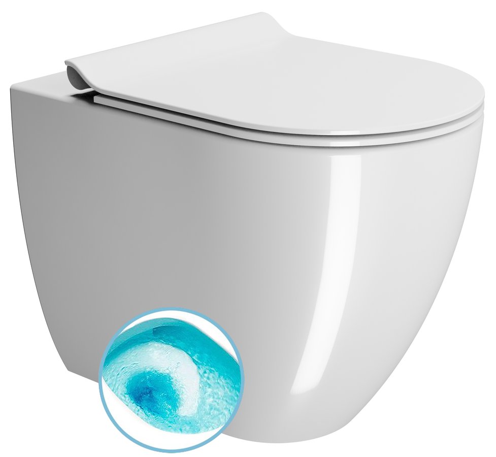 Gsi pura wc mísa stojící, swirlflush, 36x55cm, spodní/zadní odpad, bílá extraglaze