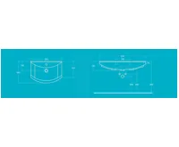 AQUALINE ZERO keramické umyvadlo nábytkové 65x46cm, bílá (5)