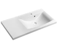 SAPHO LUCIOLA umyvadlo, litý mramor, 90x48cm, pravé, bílá SAPHO LUCIOLA umyvadlo, litý mramor, 90x48cm, pravé, bílá