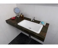 SAPHO KAMA umyvadlo zápustné, litý mramor, 50x26cm, bílá (3)