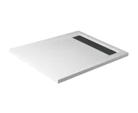 POLYSAN VARESA sprchová vanička z litého mramoru se záklopem, obdélník 100x80cm, bílá (6)