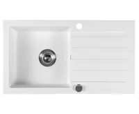 SAPHO Granitový vestavný dřez s odkapem, 78x44cm, bílá SAPHO Granitový vestavný dřez s odkapem, 78x44cm, bílá