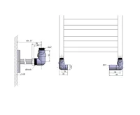 SAPHO CORNER SIMPLY připojovací sada ventilů triaxiální, pravé provedení, chrom (6)
