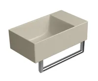 GSI KUBE X keramické umývátko 40x23cm, bez otvoru, pravé/levé, creta mat (5)