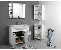 AQUALINE ZOJA/KERAMIA FRESH horní skříňka rohová 35x76x35cm, bílá (4)