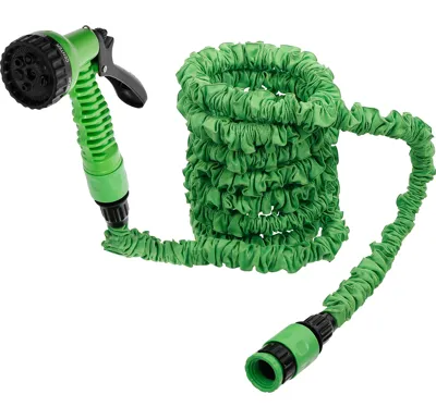 BGS Zahradní smršťovací hadice s ruční sprchou se 7 funkcemi ,  3 - 10m