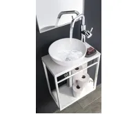 SAPHO MINOR umývátko na desku, litý mramor, Ø 26cm, bílá (11)