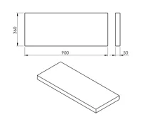 SAPHO AVICE deska pod umyvadlo 90x36cm, tl.5cm, dub tmavý (2)