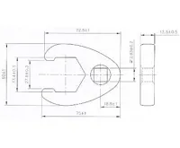 BGS Klíč plochý otevřený 1/2" 33 mm (1)