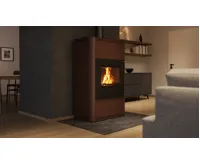 HS Flamingo Krbová kamna AQUAFLAM ® 25 s výměníkem - hnědá - sametová, manuální regulace (15)