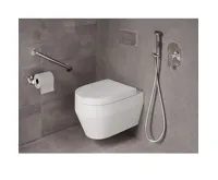 Podomítková baterie s bidetovou sprchou, Zuna, Mbox, oválný kryt, chrom (6)