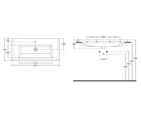 SAPHO CITY keramické umyvadlo hranaté 100x45cm, bílá (6)