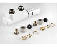 AQUALINE TOP 50 připojovací sada termostatická pro středové připojení, pravá, bílá (4)