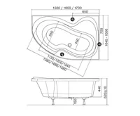 RAVAK Vana Rosa II PU Plus 160x105 L snowwhite (4)