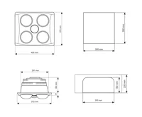 Stropní koupelnový infrazářič s osvětlením a ventilátorem, 1240 W, stříbrná (1)