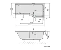 POLYSAN VERSYS R asymetrická vana 160x84x70x47cm, bílá (8)