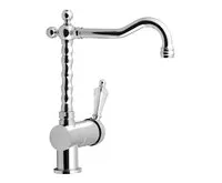 SAPHO KIRKÉ CRYSTAL stojánková dřezová baterie, páčka krystal, chrom (1)