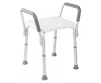 HomeLife Koupelnová židle výškově stavitelná Z120, bílá (1)
