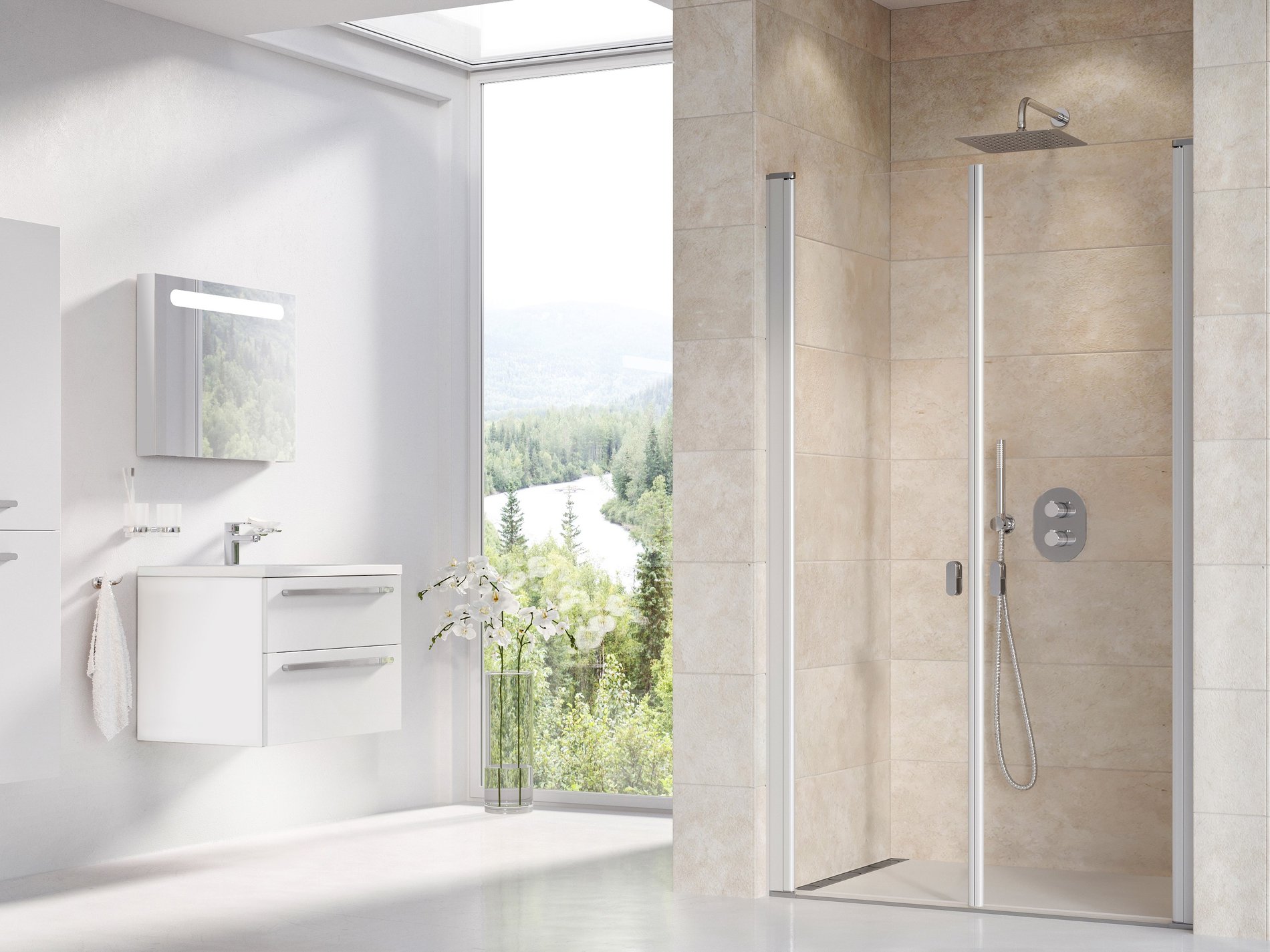 Ravak sprchové dveře csdl2-120 satin+transparent