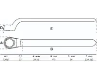 BGS Jednoočkový klíč VDE | s hlubokým vyhnutím | 17 mm - BGS 72017 (1)