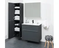 Mailo, koupelnová skříňka, vysoká, L/P otevírání, dub, 350X385/1700 mm (3)