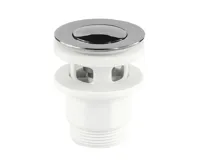 Výpusť uzavírací CLIC-CLAC, plastová s přepadem, pochrom. mosaz, ø 5/4", kulatá Výpusť uzavírací CLIC-CLAC, plastová s přepadem, pochrom. mosaz, ø 5/4", kulatá