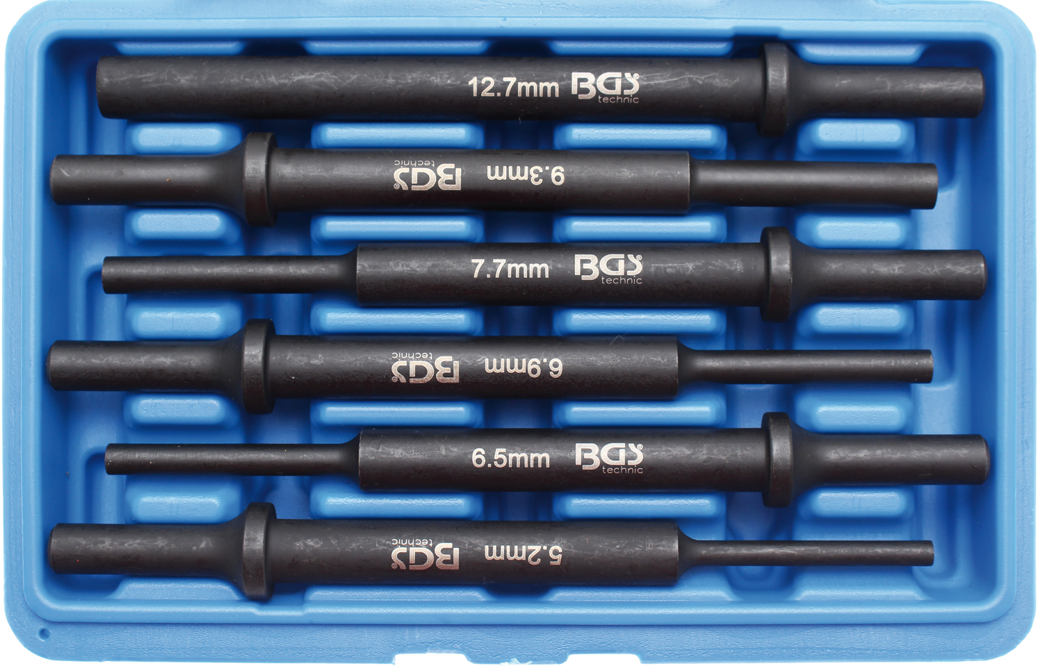 BGS Vyrážeče pro pneumatické kladivo, 5,2 - 12,7 mm, 6 dílů