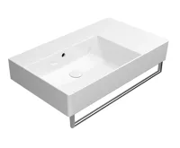 GSI KUBE X keramické umyvadlo 80x47cm, s odkládací plochou vpravo, bez otvoru, bílá ExtraGlaze (5)