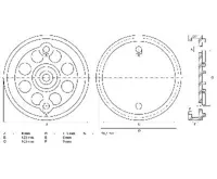 BGS Gumový talíř, pro zvedací plošiny, O 120 mm (1)