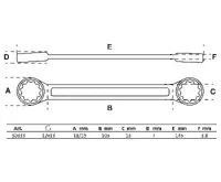 BGS Klíč oboustranný očkový, velmi plochý, 12x13 mm (1)