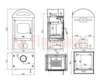 HS Flamingo Krbová kamna FLAMINGO ® MELAND dlažba Bílá (5)
