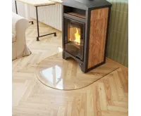 HS Flamingo Sklo pod kamna - Oblouk 1000x1200 mm / R500 / 6 mm