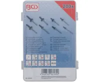 BGS Souprava slepých nýtů | hliník | 3,2 - 4,8 mm | 200dílná - BGS 85224 (2)