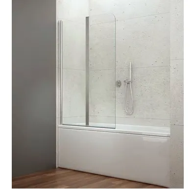 AQUALINE WILA vanová zástěna 900x1400mm skládací, chrom, čiré sklo