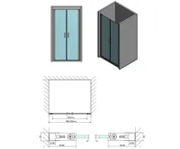 POLYSAN ZOOM sprchové dveře dvojkřídlé 900mm, čiré sklo (4)