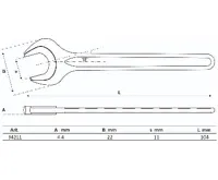 BGS Klíč plochý 11,0 mm, jednostranný (1)