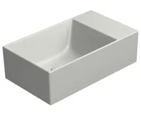 GSI KUBE X keramické umývátko 40x23cm, bez otvoru, pravé/levé, cenere mat GSI KUBE X keramické umývátko 40x23cm, bez otvoru, pravé/levé, cenere mat