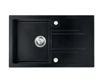 NOVASERVIS Granitový dřez s odkapem, s přepadem z dřezu, grafit - DRGM48/78HA