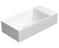GSI KUBE X keramické umývátko 50x25cm, broušená spodní hrana, bez otvoru, pravé/levé, bílá ExtraGlaze GSI KUBE X keramické umývátko 50x25cm, broušená spodní hrana, bez otvoru, pravé/levé, bílá ExtraGlaze