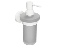 SAPHO X-ROUND WHITE dávkovač mýdla 230ml, mléčné sklo, bílá mat SAPHO X-ROUND WHITE dávkovač mýdla 230ml, mléčné sklo, bílá mat