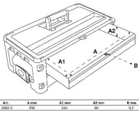 BGS Nástavec pro kufr na nářadí s pevným pouzdrem, 2 zásuvky, pro BGS 2002 (8)