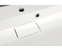 SAPHO AMUR umyvadlo, litý mramor, 90x46cm, kryt výpusti, bílá (8)