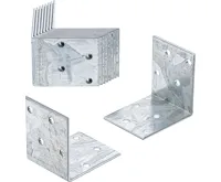 BGS Spojovací plechy,  50 x 50 x 40 x 2 mm,  10dílná,  zinkované,  děrované, úhlové