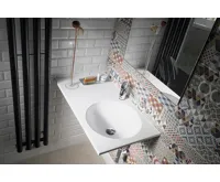 SAPHO JUNO umyvadlo, litý mramor, 100x47cm, pravé, bílá (5)