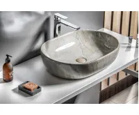 SAPHO DALMA keramické umyvadlo na desku, 59x42cm, grigio (5)